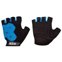 STG Велоперчатки Replay, чёрный/ синий