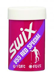 SWIX V55 Red Special Grip Wax +1...0°C/0°...-2°C, 45g