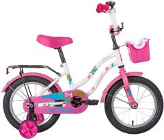 Novatrack ​детский велосипед 14" TETRIS бело-розовый